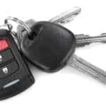 Remote car key isolated on white background