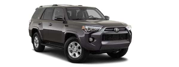 A dark grey 2020 Toyota 4Runner is facing right.