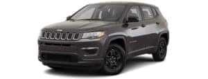 A gray 2020 Jeep Compass is angled left.