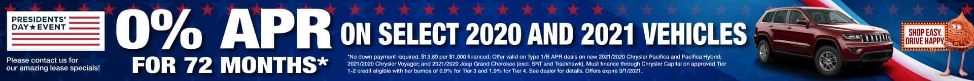 chrysler pacifica zero percent financing