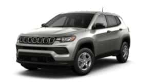 A grey 2022 Jeep Compass is shown angled left.