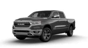 A grey 2022 Ram 1500 is shown angled left.