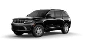 A black 2022 Jeep Grand Cherokee L is angled left.