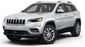 A silver 2022 Jeep Cherokee Latitude is shown facing left.