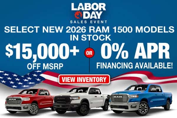 SELECT NEW 2026 RAM 1500 MODELS IN STOCK!