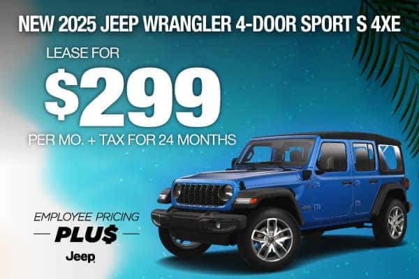 NEW 2025 JEEP WRANGLER 4-DOOR SPORT S 4XE