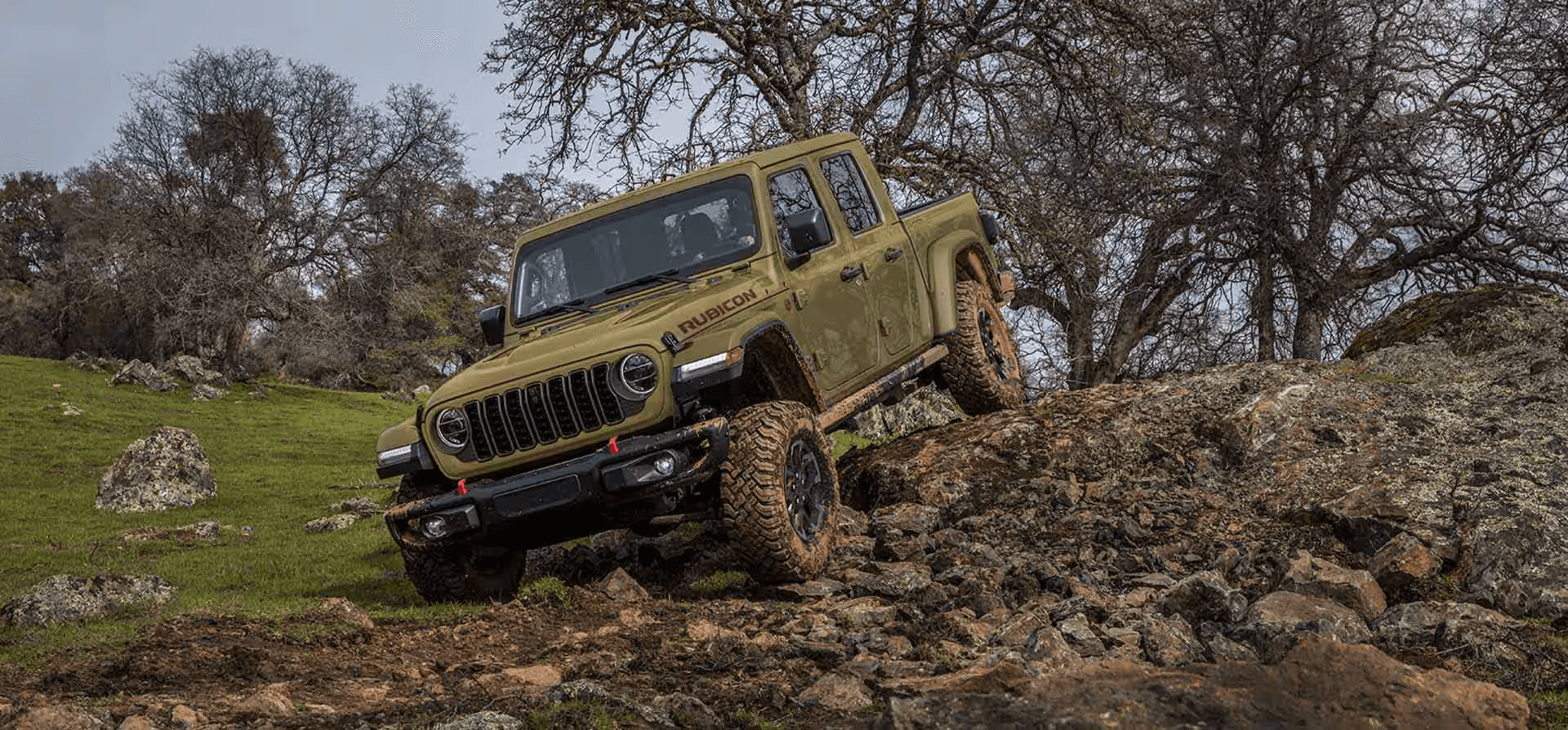 New Jeep models driving in the forest