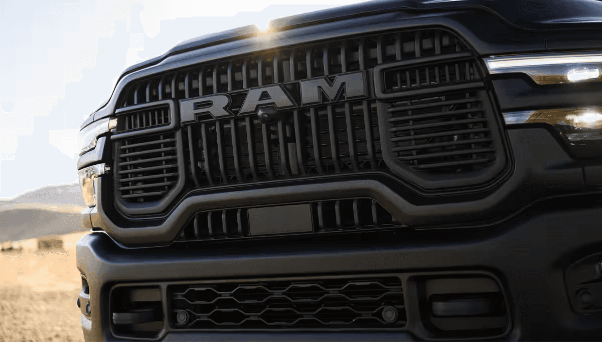 Grille of a truck covered by the new RAM warranty