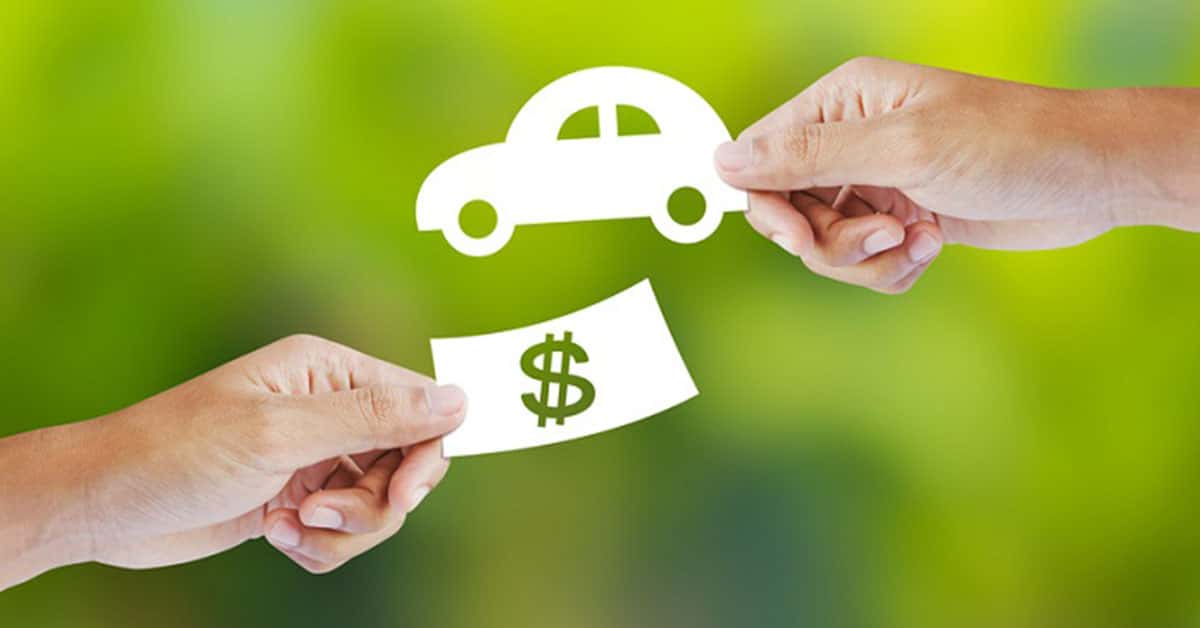 Exchanging cash and keys as part of trading in your car
