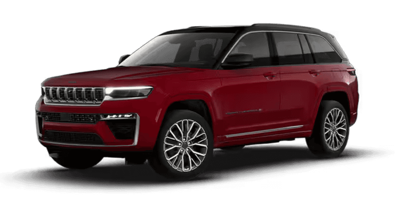 2026 Jeep Grand Cherokee Summit showing luxury features like a panoramic sunroof and premium audio