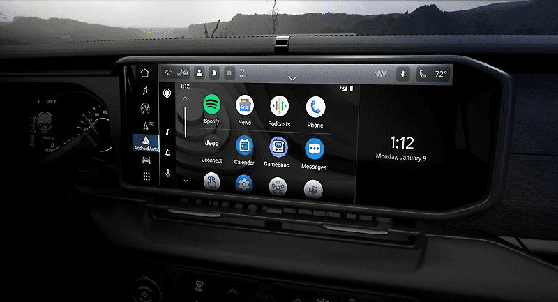 2026 Jeep Wrangler Uconnect touchscreen infotainment dashboard display