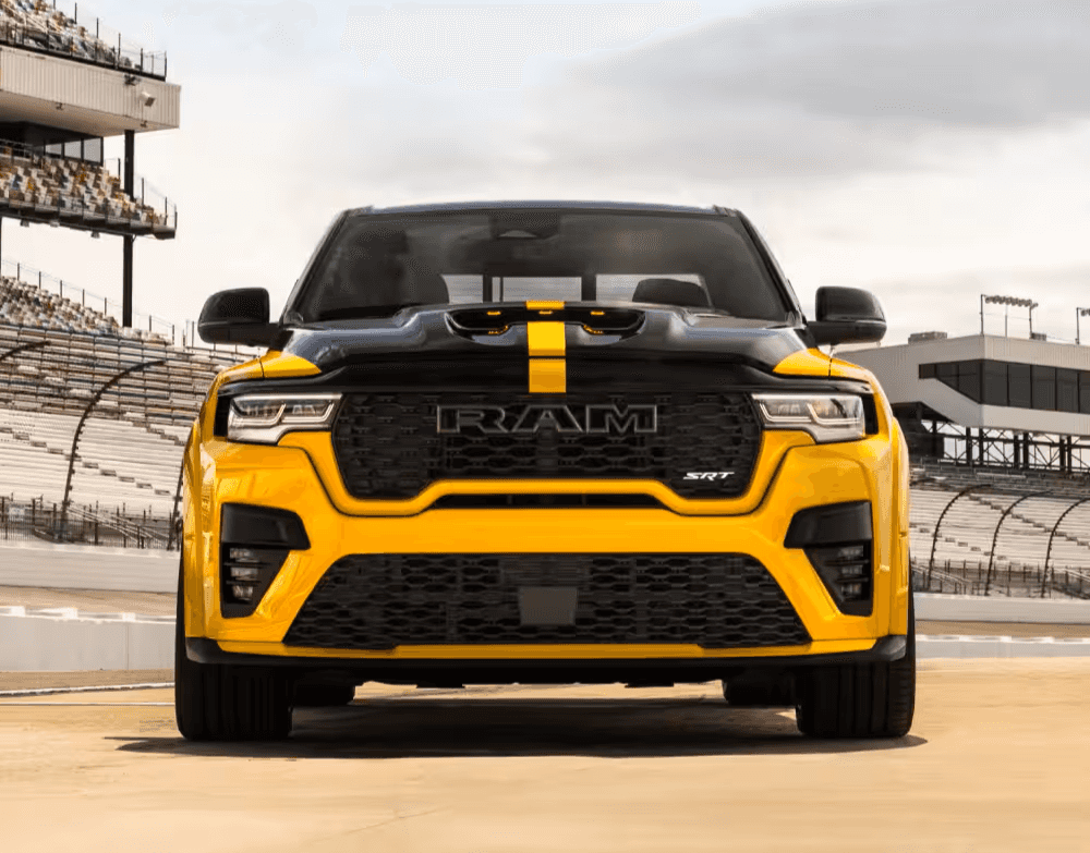 2027 RAM 1500 Rumble Bee truck on dealership lot ready for a test drive