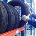 Technician picking out new Jeep tires