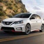 A sporty white 2019 Nissan Sentra