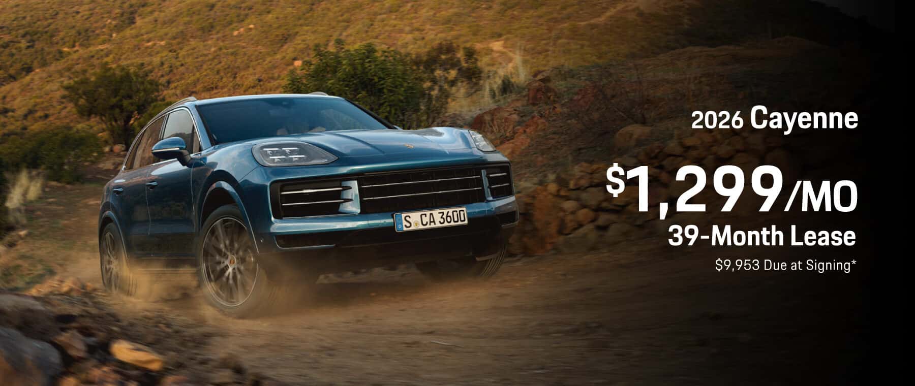 2026 Porsche Cayenne: Lease for $1,299/month for 39 months*