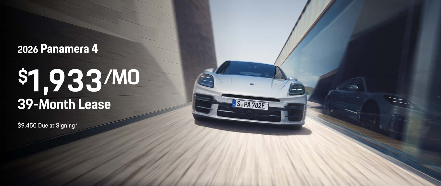 2026 Porsche Panamera 4: Lease for $1,933/month for 39 months*
