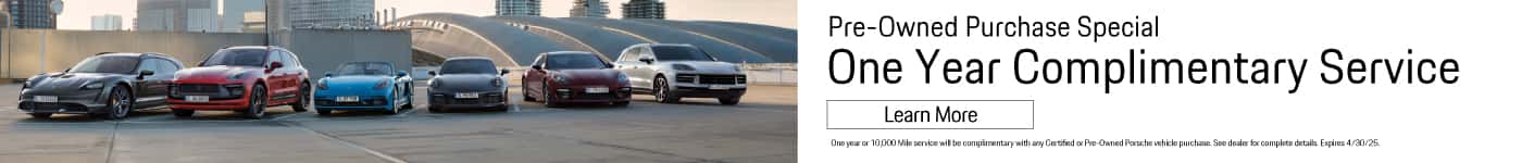 Pre-Owned Purchase Special One Year Complimentary Service
