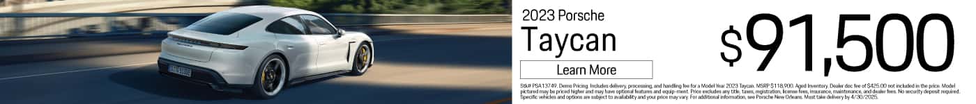 2023 Porsche Taycan $91,500
