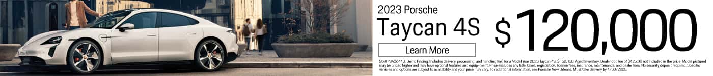 2023 Porsche Taycan 4S $120,000
