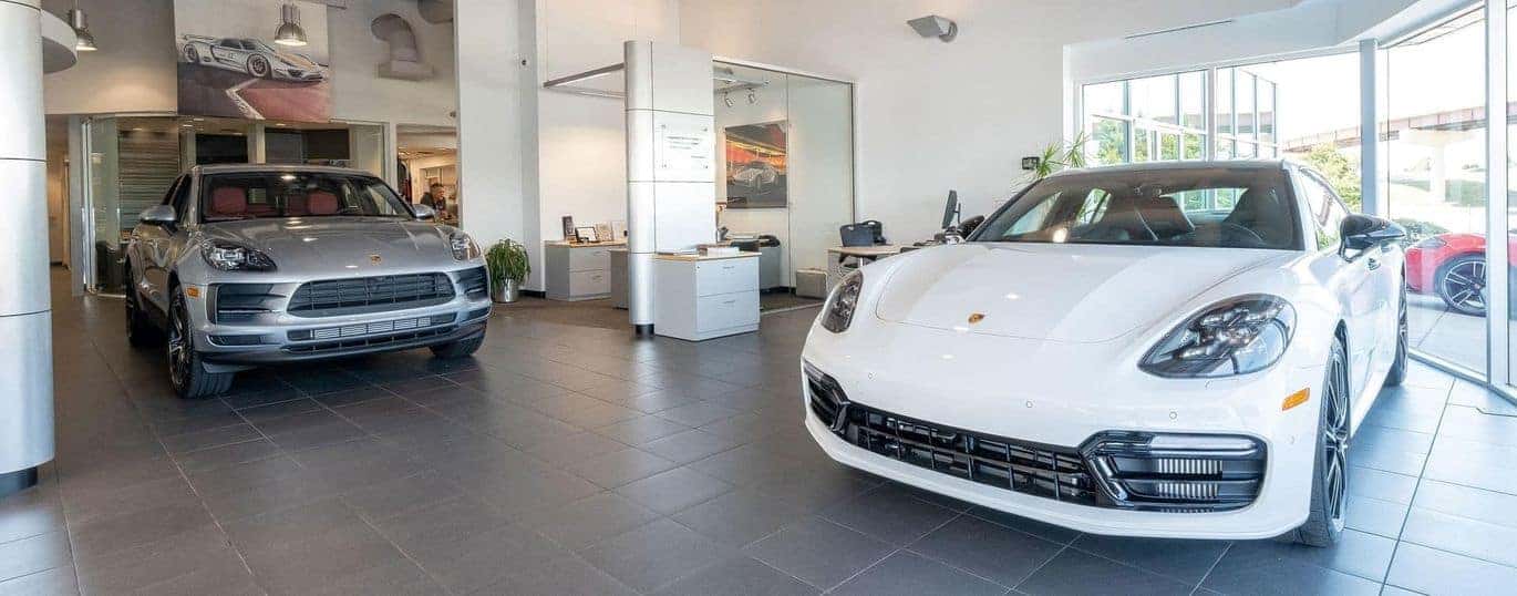  used and certified pre-owned Porsches inside the Tulsa dealership