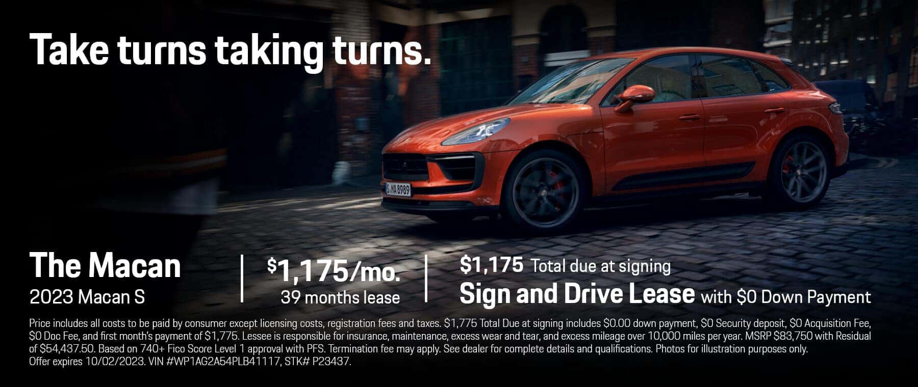 Princeton New Vehicle Specials 1800×760 July 2023 2023 Macan S