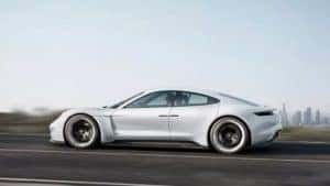 Porsche Taycan Driving Side View