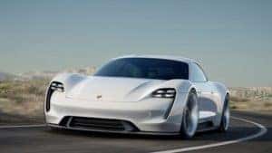 Porsche Taycan driving