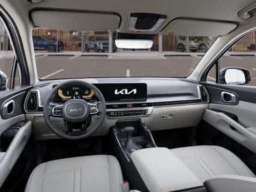 2025 Kia Sorento interior view of front seating area