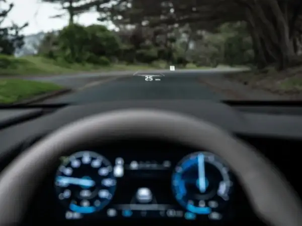 Heads Up Display Showing Current Speed