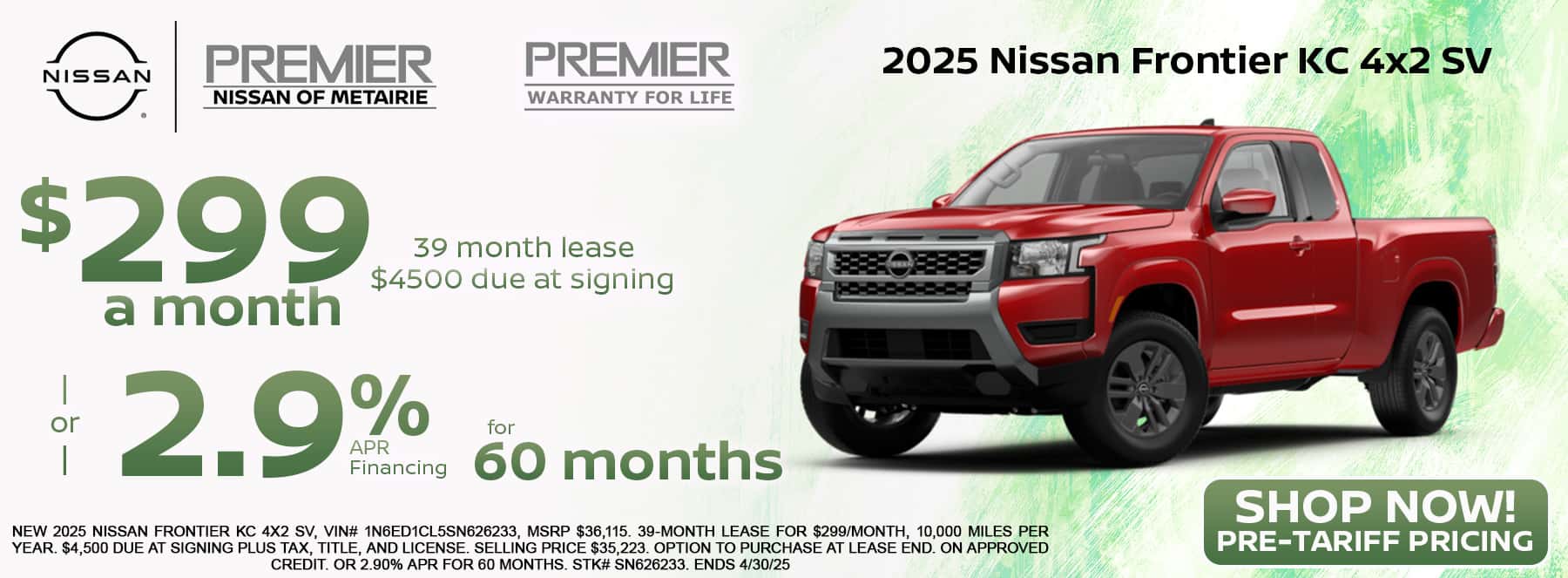 Nissan Frontier KC SV web banner