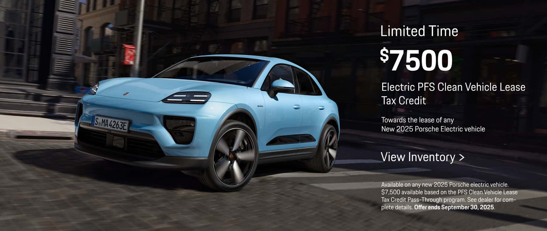 Porsche $7500 EV Tax Credit