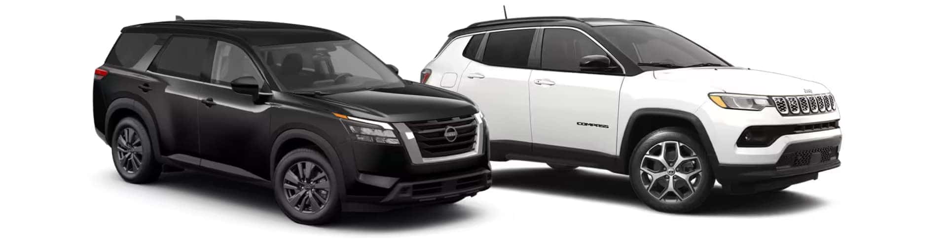 Nissan Pathfinder and Jeep Compass Side by Side