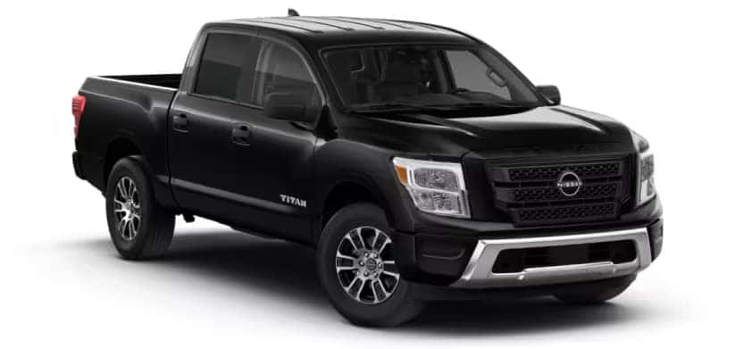 Black Nissan Truck side profile