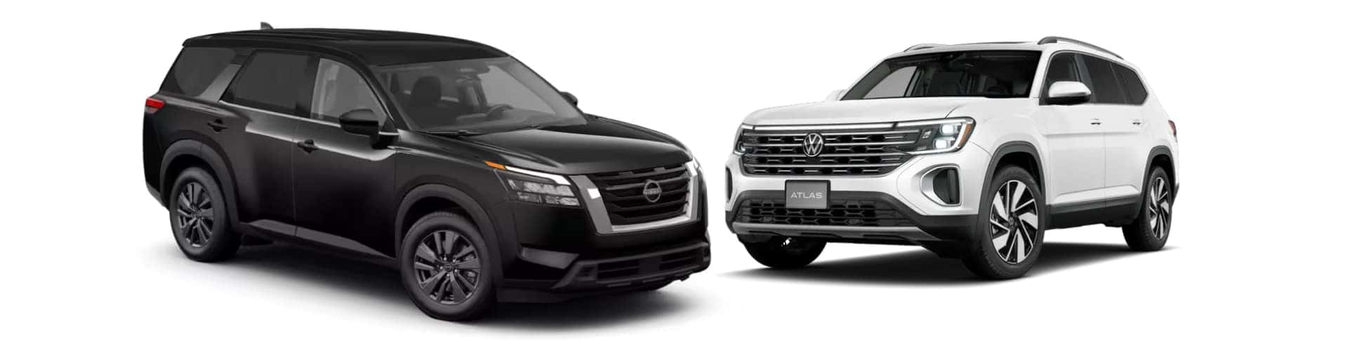 Nissan Pathfinder and Volkswagen Atlas Side by Side