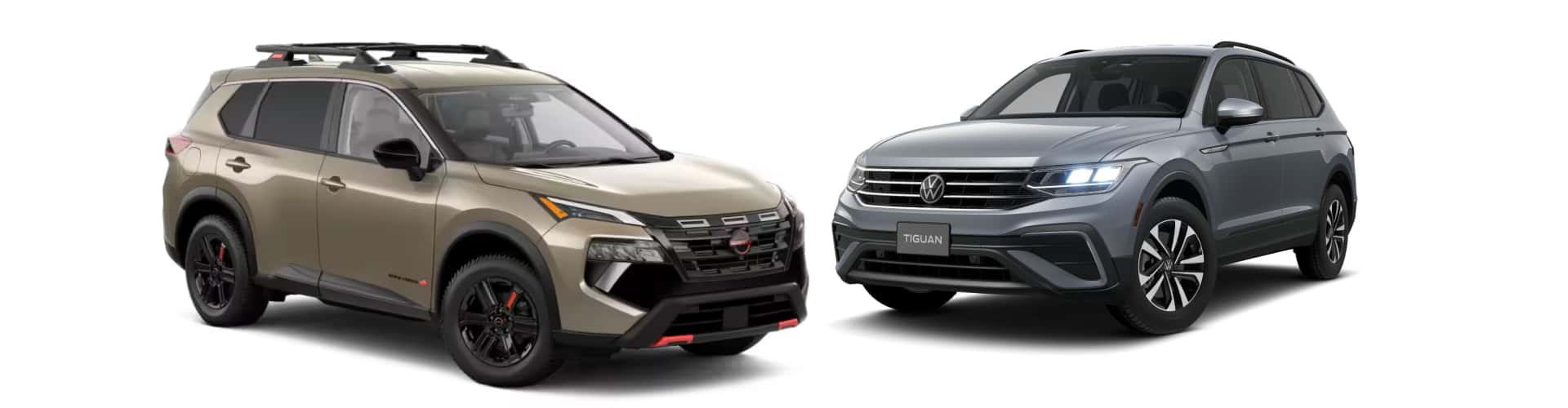 Nissan Rogue and Volkswagen Tiguan Side by Side