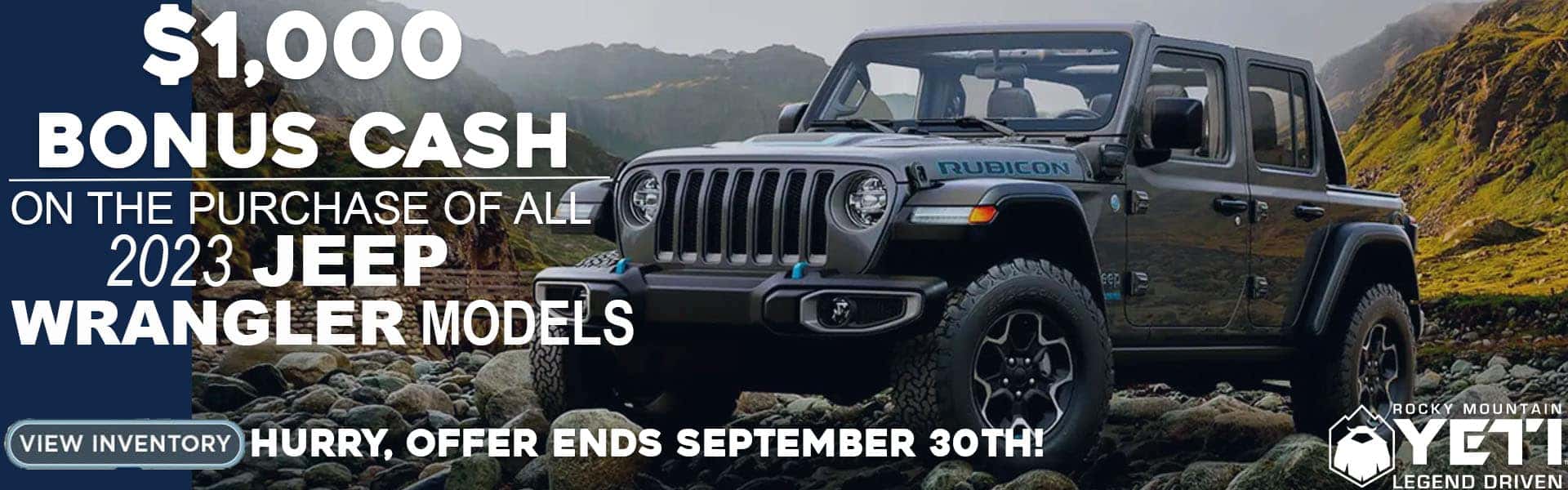 Wrangler Bonus Cash