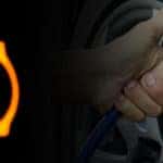 Tire Pressure Warning Symbol with Guy Putting Air in Tire