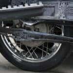 an accident between a car and motorcycle.