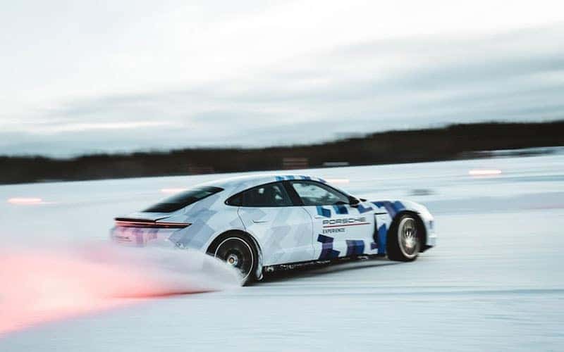 Porsche Taycan Winter Driving