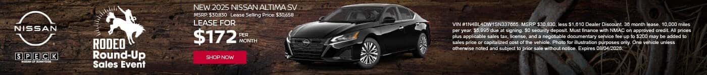 new 2025 nsisan altima lease special
