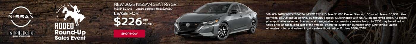 new 2025 nissan sentra lease special