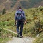 man on hiking trail