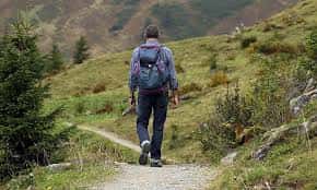 man on hiking trail