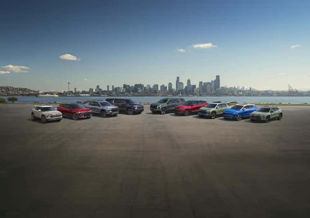 Image of several Chevrolet Vehicles