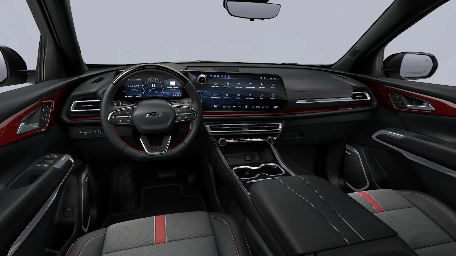 Chevy Traverse interior at Starling Chevrolet Orlando — 98 cu ft cargo, 8-passenger seating, and a 17.7-inch touchscreen