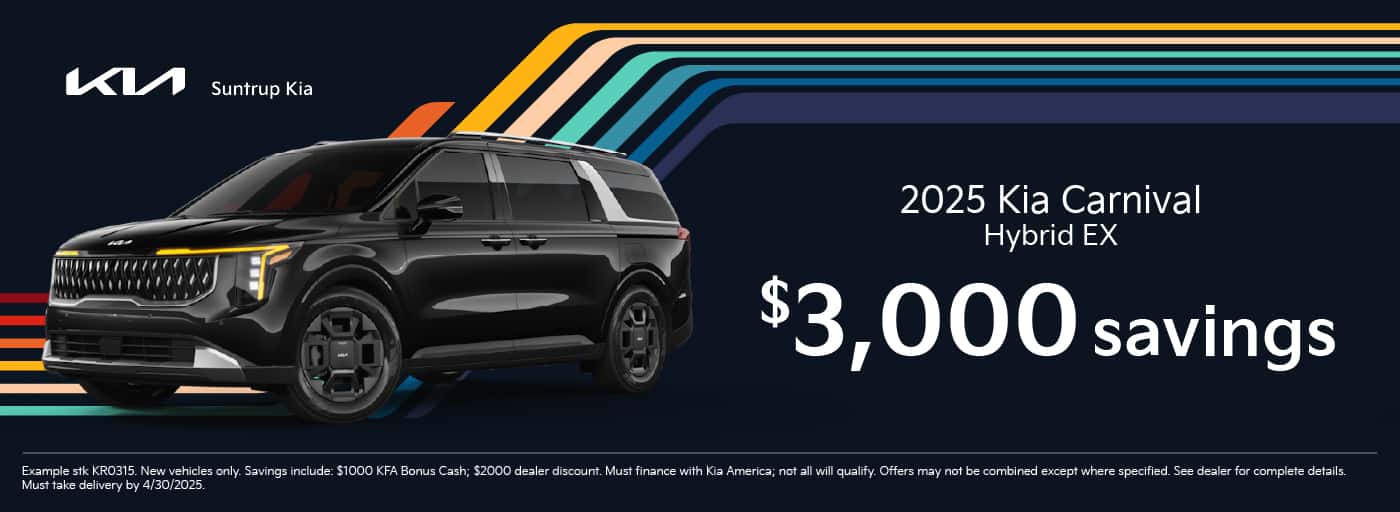 2025 Carnival Hybrid EX March offer