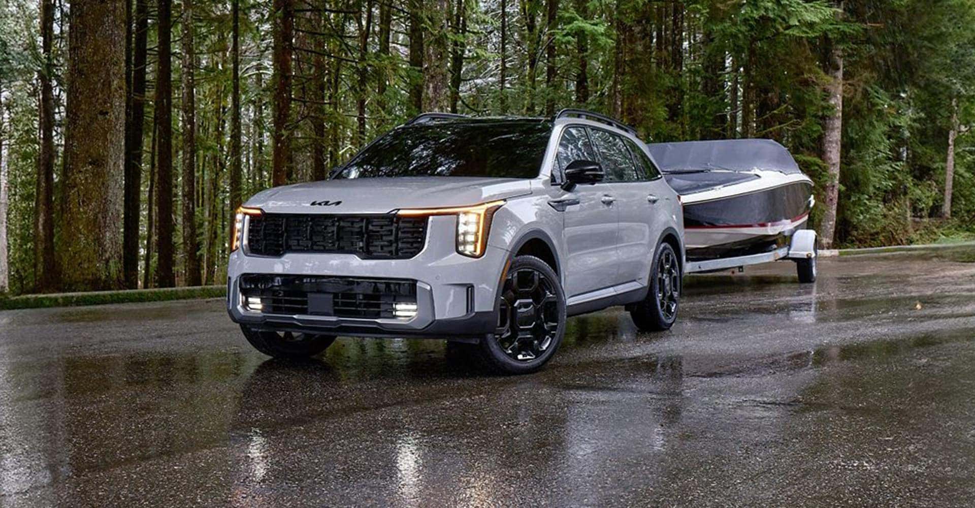 Kia Sorento towing boat