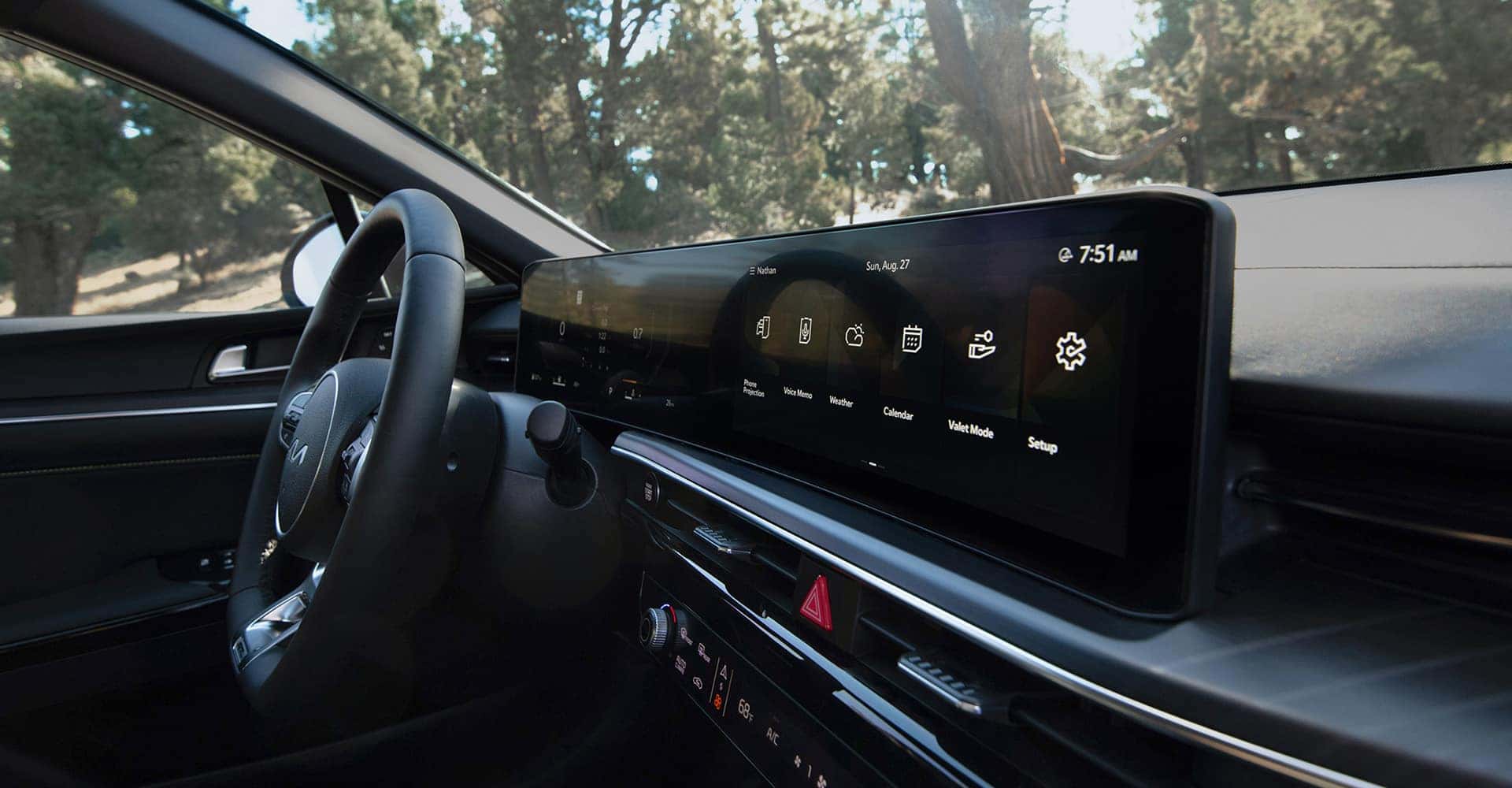 2025 KIA K5 close up of screen