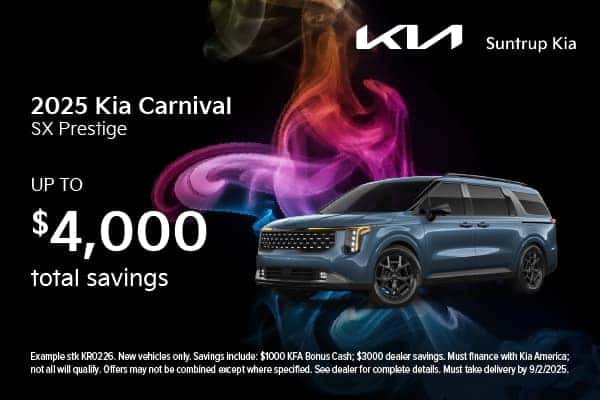 2025 Carnival SX Prestige August offer