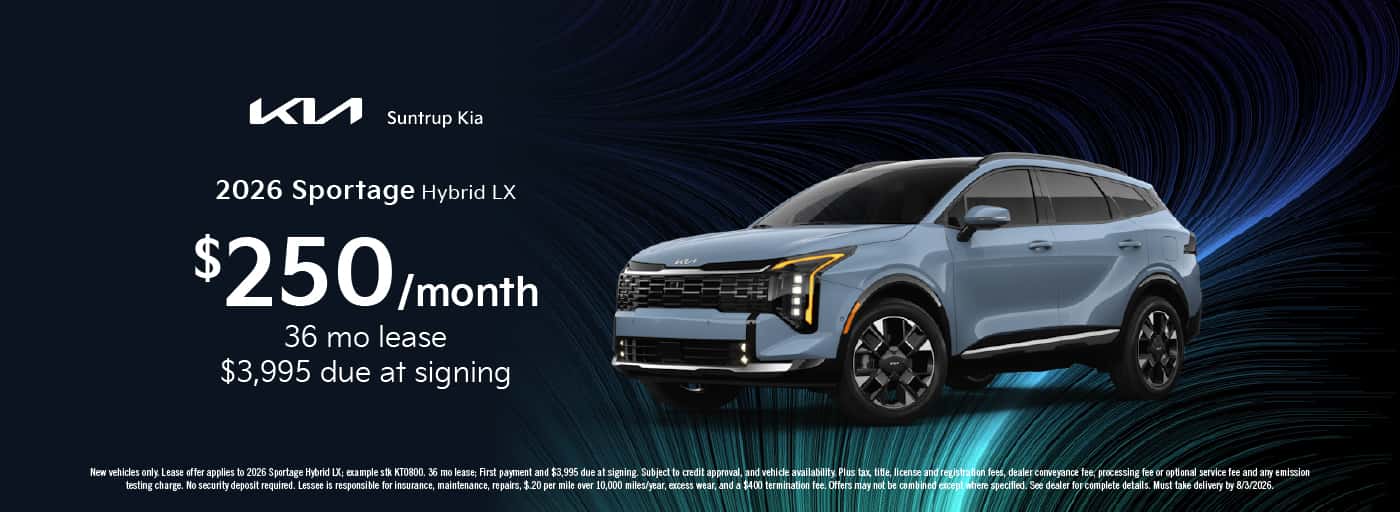 2026 Sportage Hybrid July offer